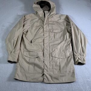 Vintage Holubar Jacket Mens S Tan Hooded Mountain Parka Coat 70s Toni Anderson